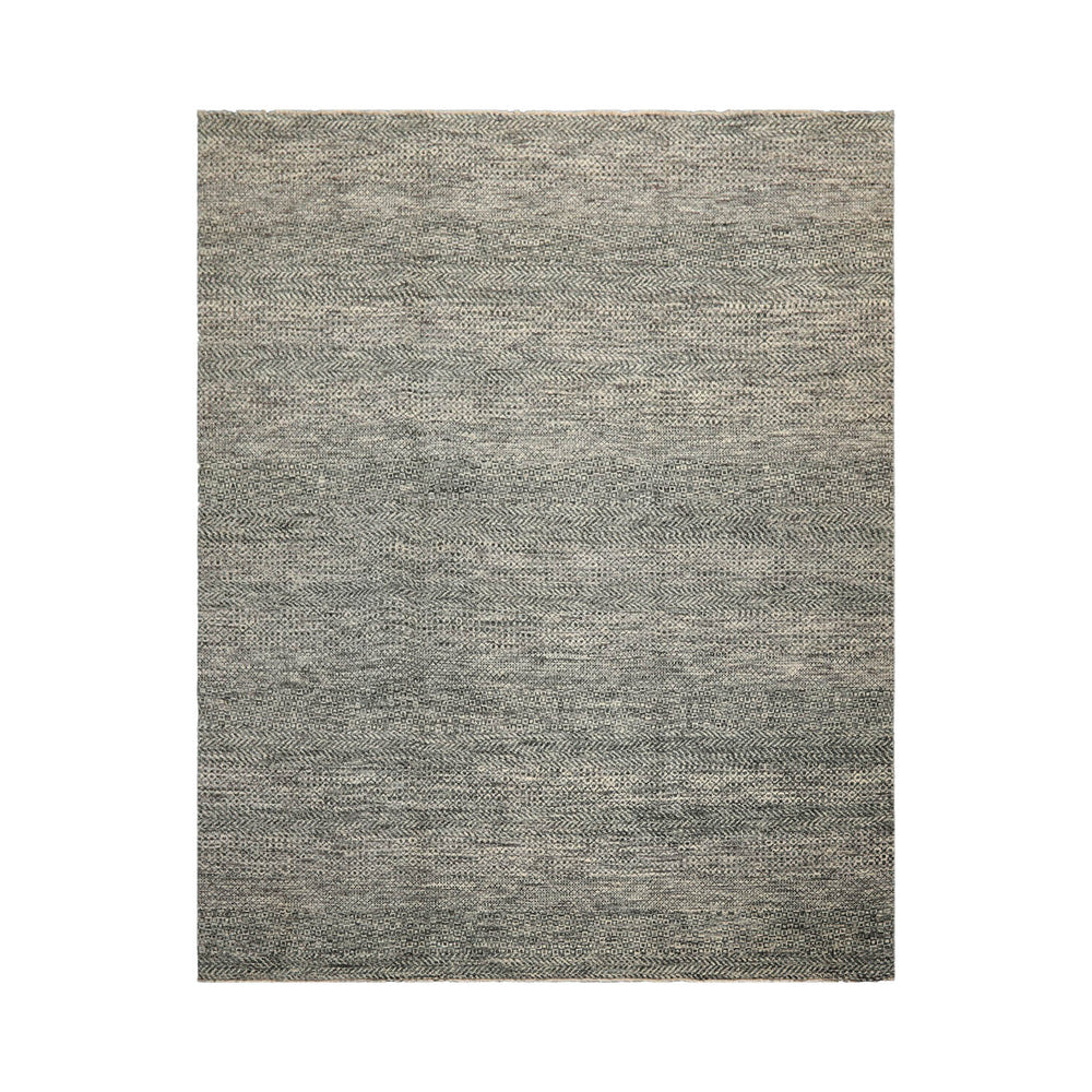 8x10 Ivory, Gray, Green Color Hand Knotted  Wool Contemporary Oriental Rug