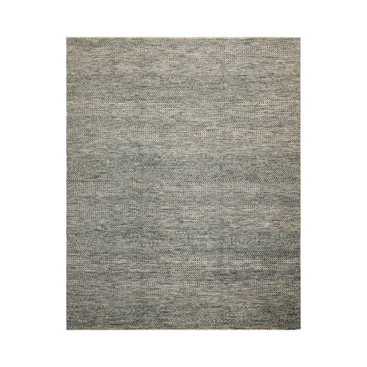 8x10 Ivory, Gray, Green Color Hand Knotted  Wool Contemporary Oriental Rug