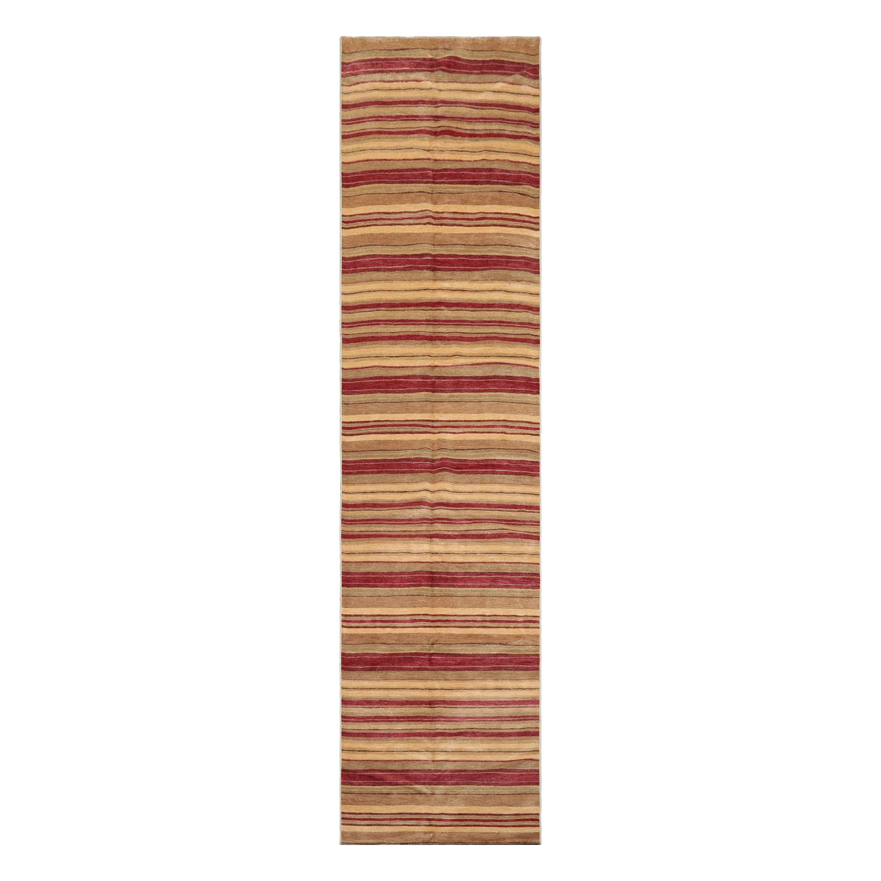 Multi Size Rust Brown Straw Color Hand Knotted Tibetan Wool Modern & Contemporary Oriental Rug