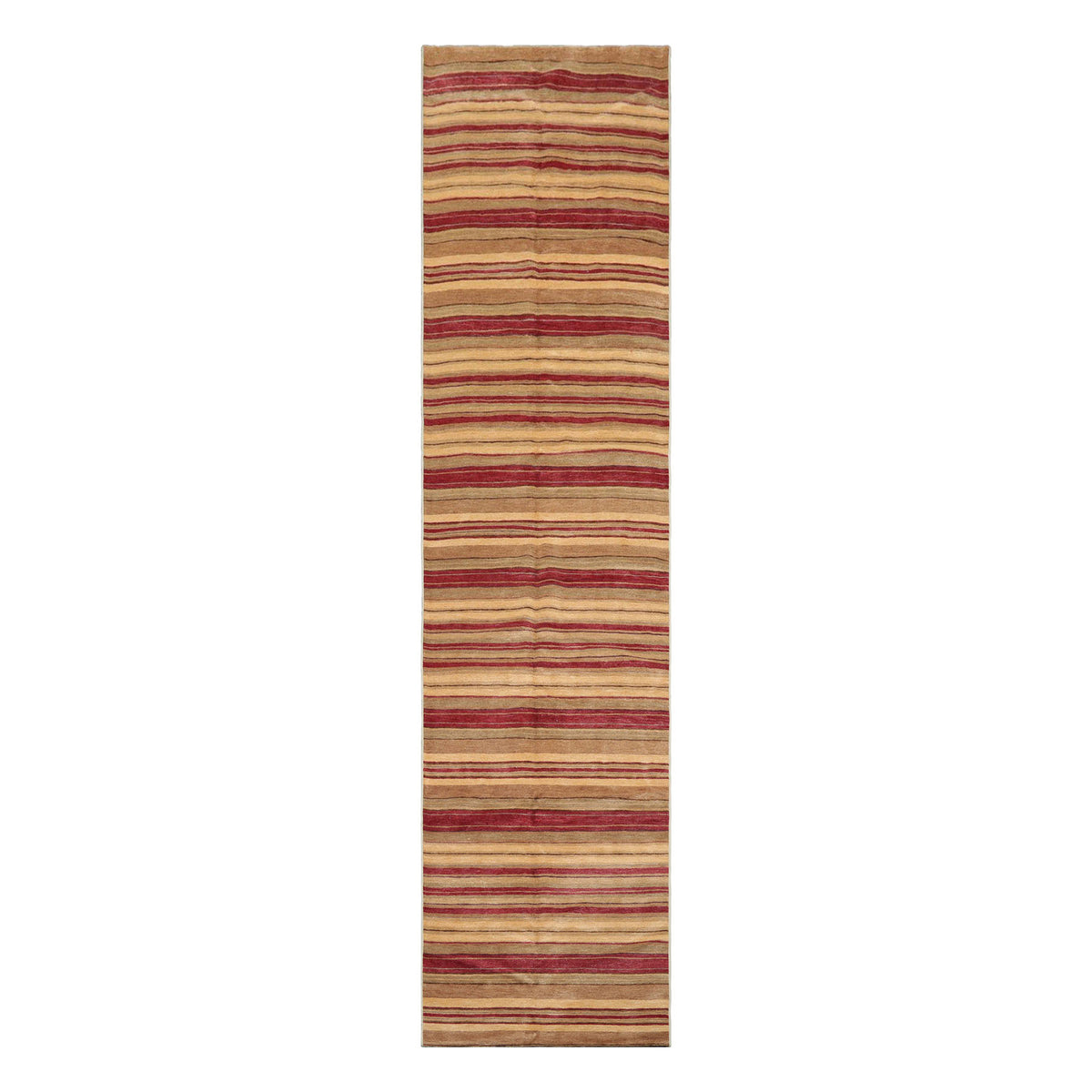 Multi Size Rust Brown Straw Color Hand Knotted Tibetan Wool Modern & Contemporary Oriental Rug