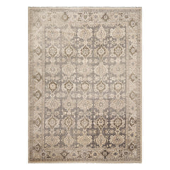 8x11 Gray, Beige, Brown Color Hand Knotted Oushak Wool Traditional Oriental Rug