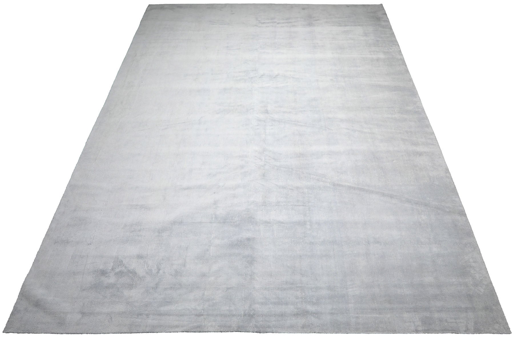 Knotted Rug Gray Hand Knotted 13'7''x18'5" Modern Tibetan 100% silk Oriental Area Rug