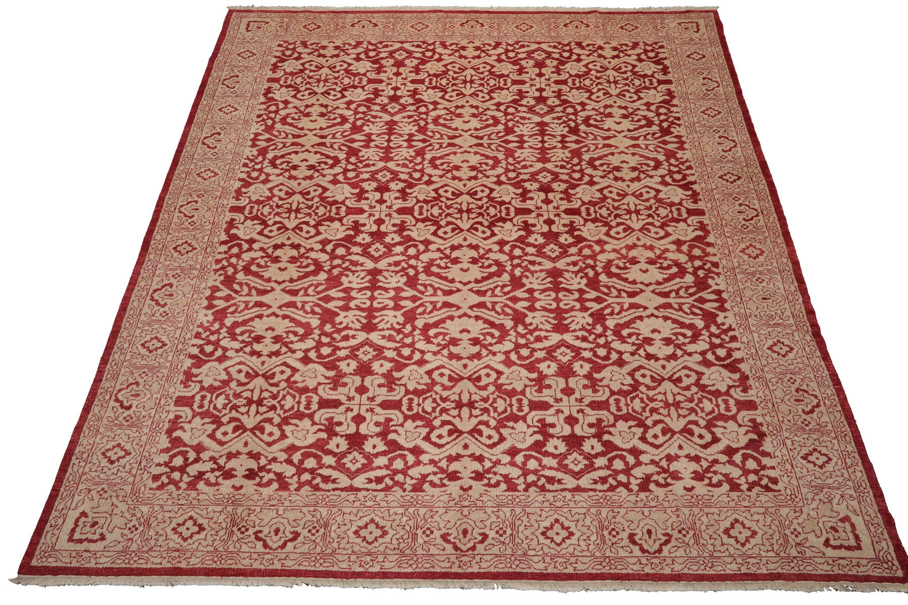 Knotted Rug Rust Hand Knotted 8'10''x11'10" Antique Oushak Wool Oriental Area Rug