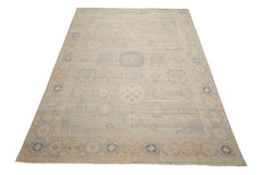Multi Size Beige Mint Caramel Color Hand Knotted Afghan Oushak Wool Traditional Oriental Rug