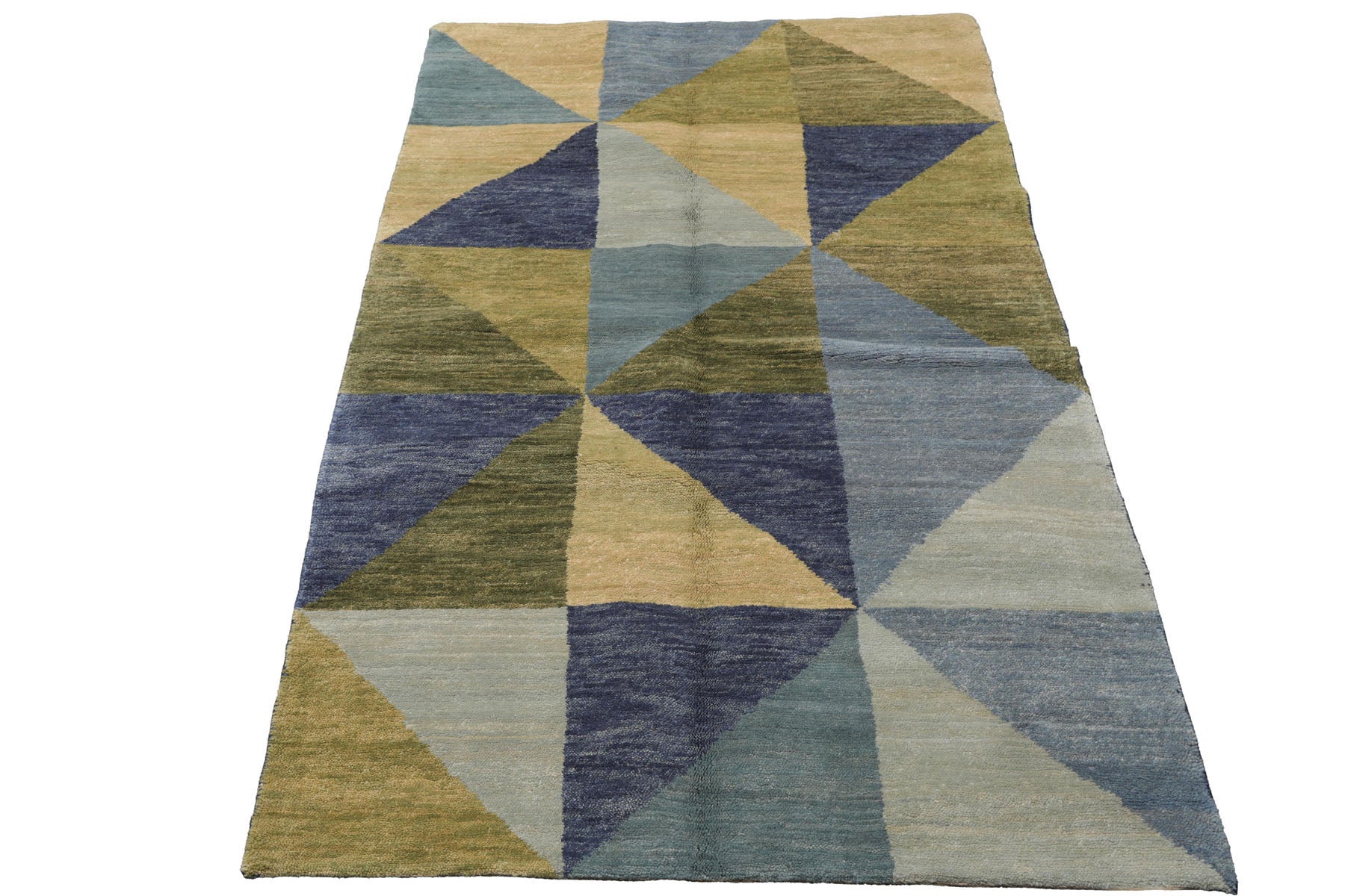 Knotted Rug Blue Green Hand Knotted 3'x5' Michaelian and Kohlberg Traditional Tibetan 100% Wool Oriental Area Rug