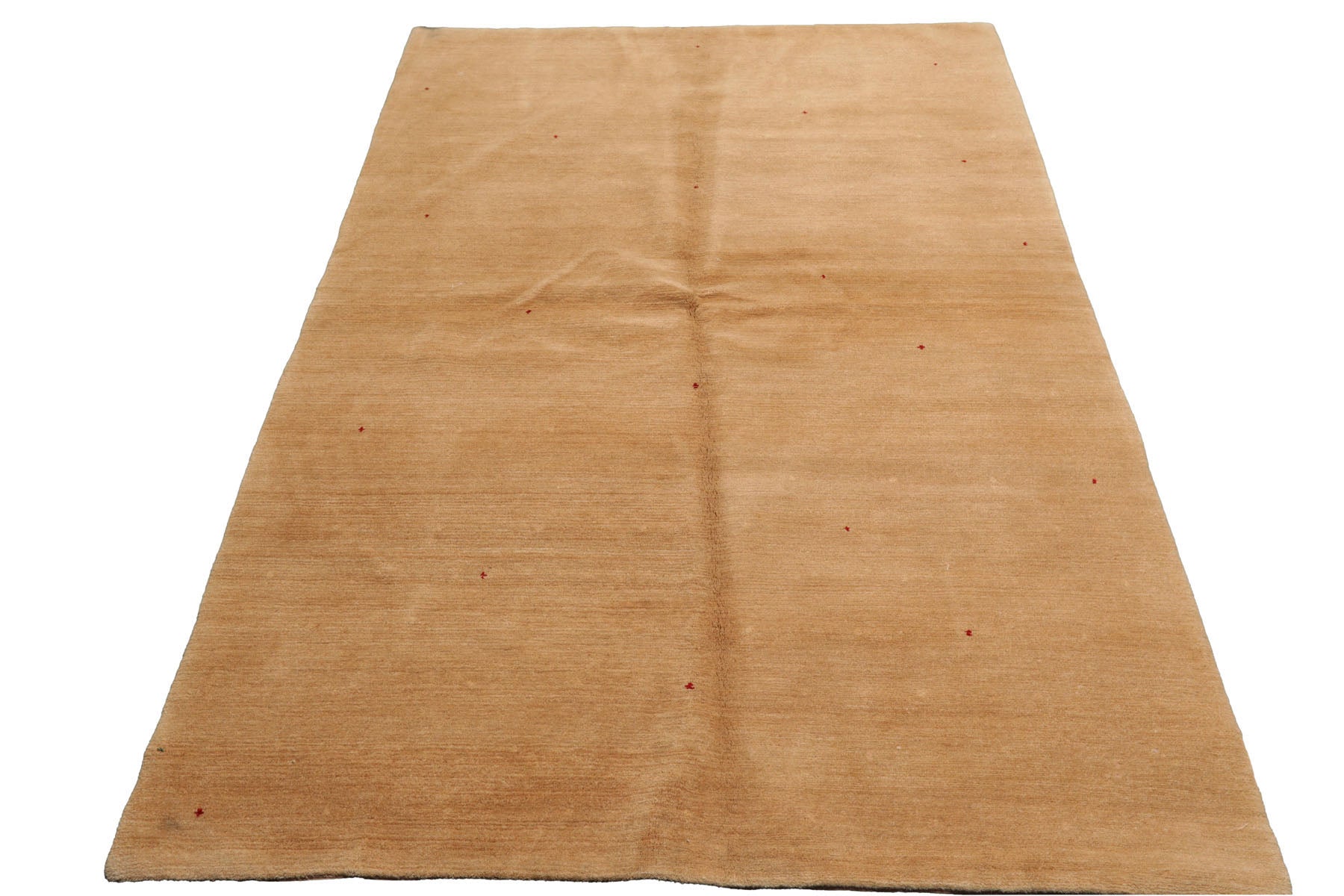 Knotted Rug Red Tan Hand Knotted 4'x6' Michaelian and Kohlberg Swiss Wash Contemporary Tibetan 100% Wool Oriental Area Rug