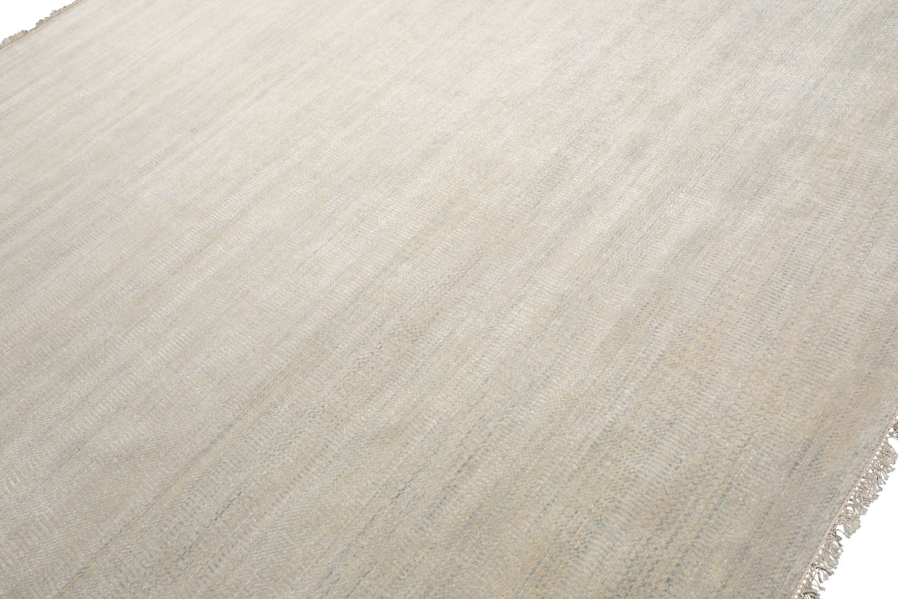 Knotted Rug Beige Gray Hand Knotted Multi Size Wool and Silk Modern Rugs
