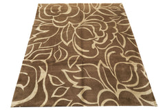 8x10 Moss, , Color Hand Knotted Tibetan Wool & Pure Silk Modern & Contemporay Oriental Rug