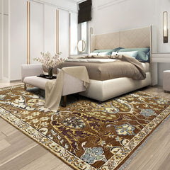 9x12 Mocha, Ivory, Chocolate Color Hand Knotted Oushak Wool  Oriental Rug
