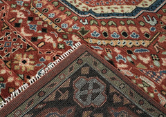 9x12 Rust, Sage, Beige Color Hand Knotted Oushak Wool Traditional Oriental Rug