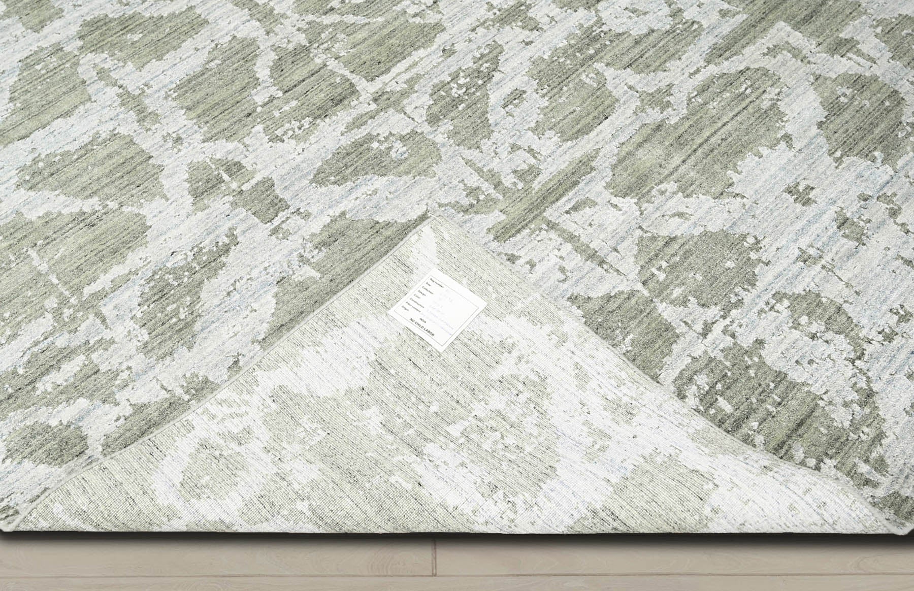 Multi Size Tone On Tone Gray Color Hand Knotted Oushak Wool Transitional Oriental Rug