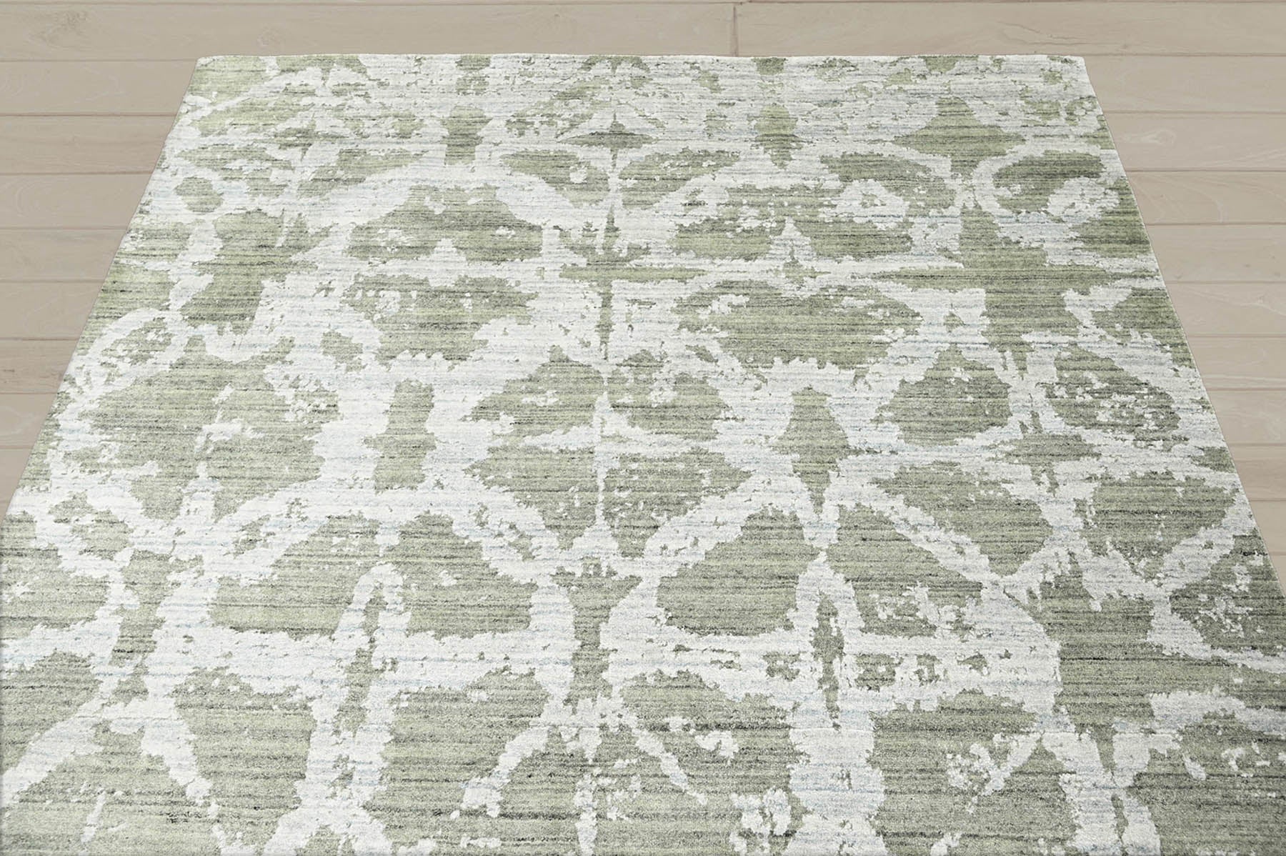Multi Size Tone On Tone Gray Color Hand Knotted Oushak Wool Transitional Oriental Rug