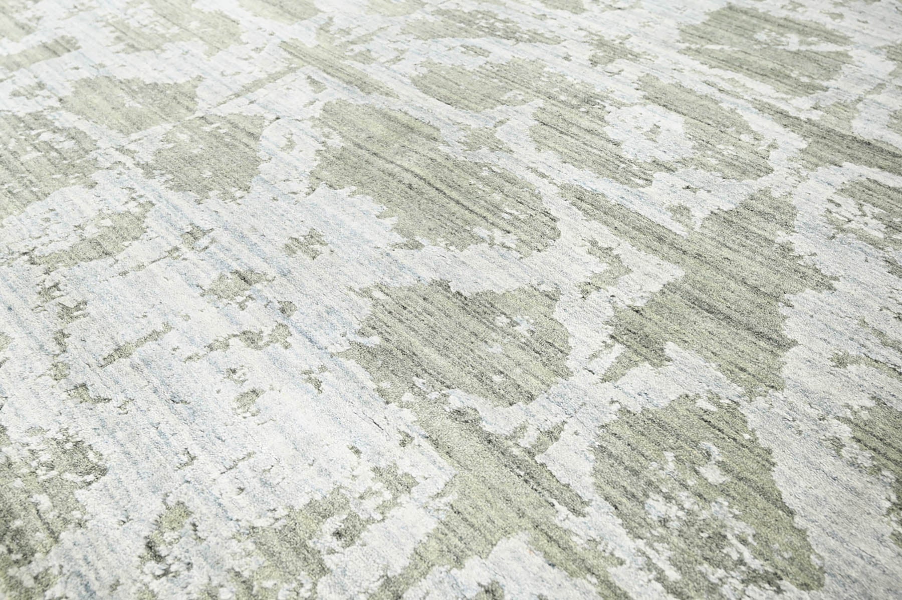 Multi Size Tone On Tone Gray Color Hand Knotted Oushak Wool Transitional Oriental Rug