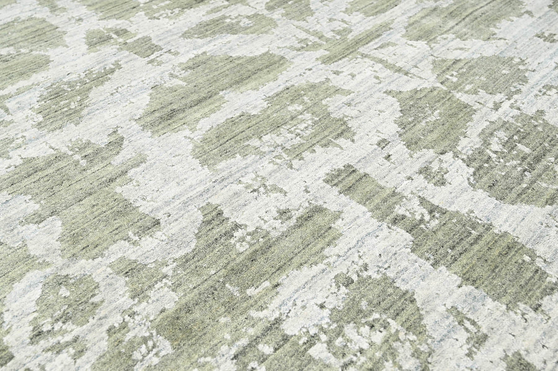Multi Size Tone On Tone Gray Color Hand Knotted Oushak Wool Transitional Oriental Rug