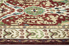 9x12 Rust, Lime, Ivory Color Hand Knotted Oushak Wool  Oriental Rug