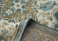 9x12 Blue, Gray, Beige Color Hand Knotted Oushak Wool  Oriental Rug