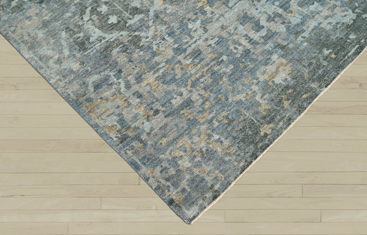 8x10 Gray, Beige, Light Gold Color Hand Knotted Oushak Wool Transitional Oriental Rug