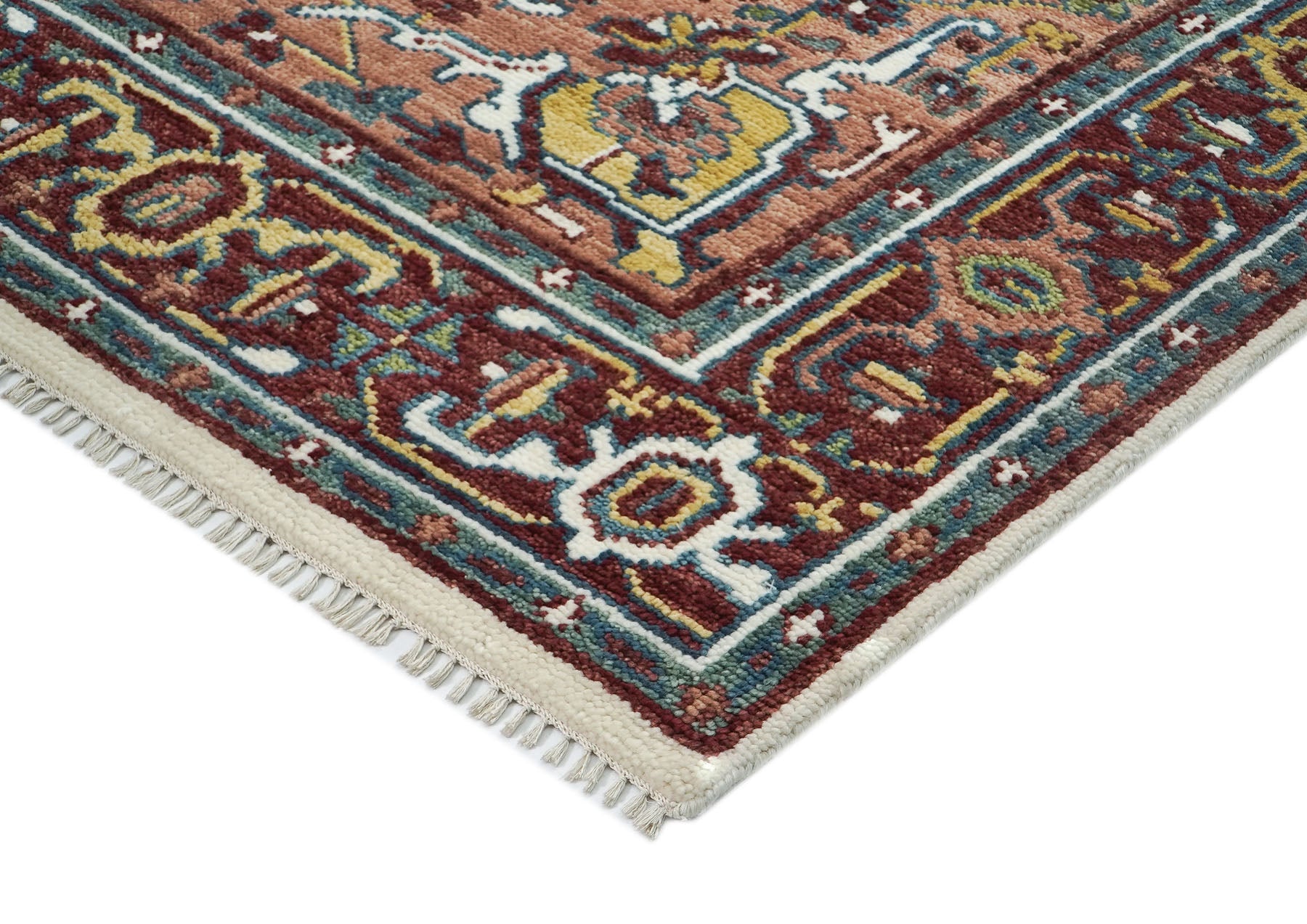 8x10 Gray
, Beige
, Teal
 Color Hand Knotted Oushak Wool Traditional Oriental Rug