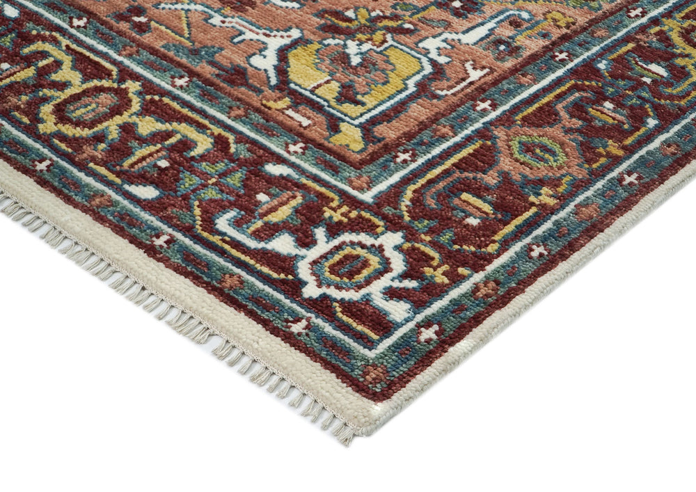 8x10 Gray
, Beige
, Teal
 Color Hand Knotted Oushak Wool Traditional Oriental Rug