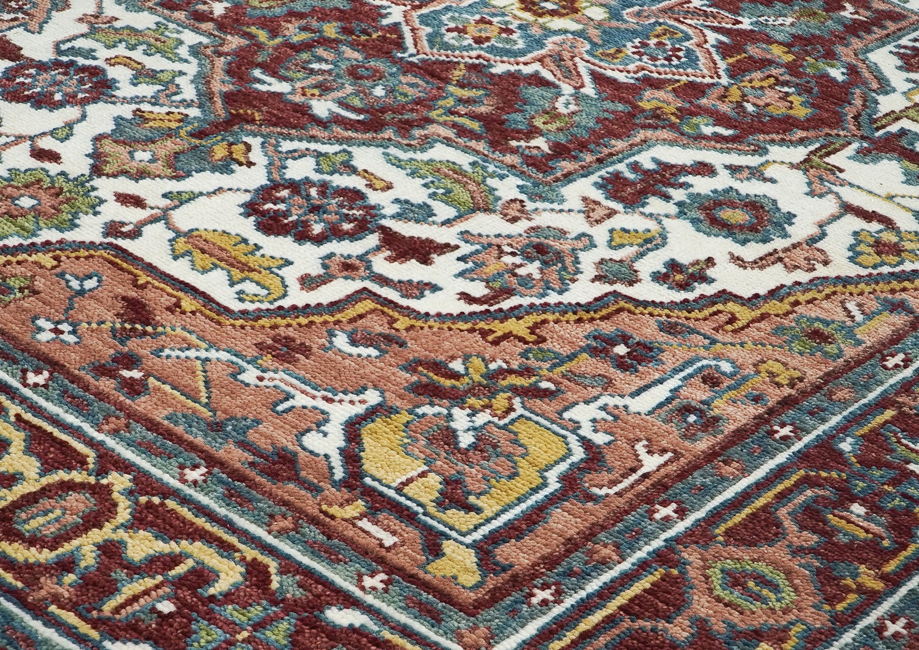 8x10 Gray
, Beige
, Teal
 Color Hand Knotted Oushak Wool Traditional Oriental Rug