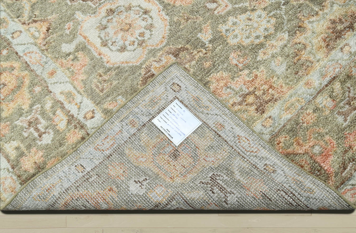 8x10 Moss, Rust, Beige Color Hand Knotted Oushak Wool Traditional Oriental Rug