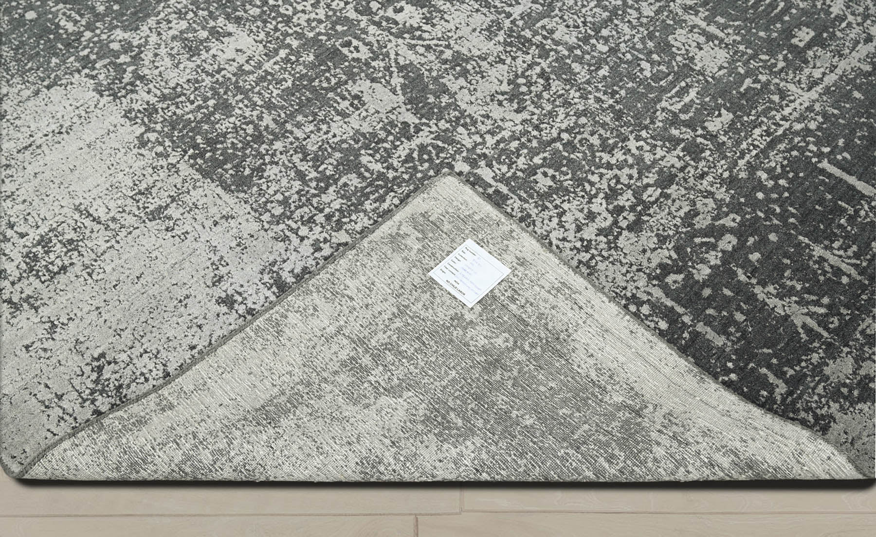 8x10 Tone On Tone Gray, Charcoal, Color Hand Knotted  100% Wool Transitional Oriental Rug