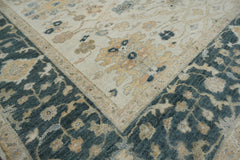 Multi Size Beige Blue Gray Color Hand Knotted Turkish Oushak Wool Traditional Oriental Rug