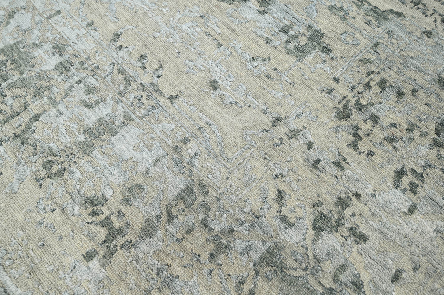 8x10 Beige, Gray, Muted Earth Tones Color Hand Knotted Oushak Wool Transitional Oriental Rug