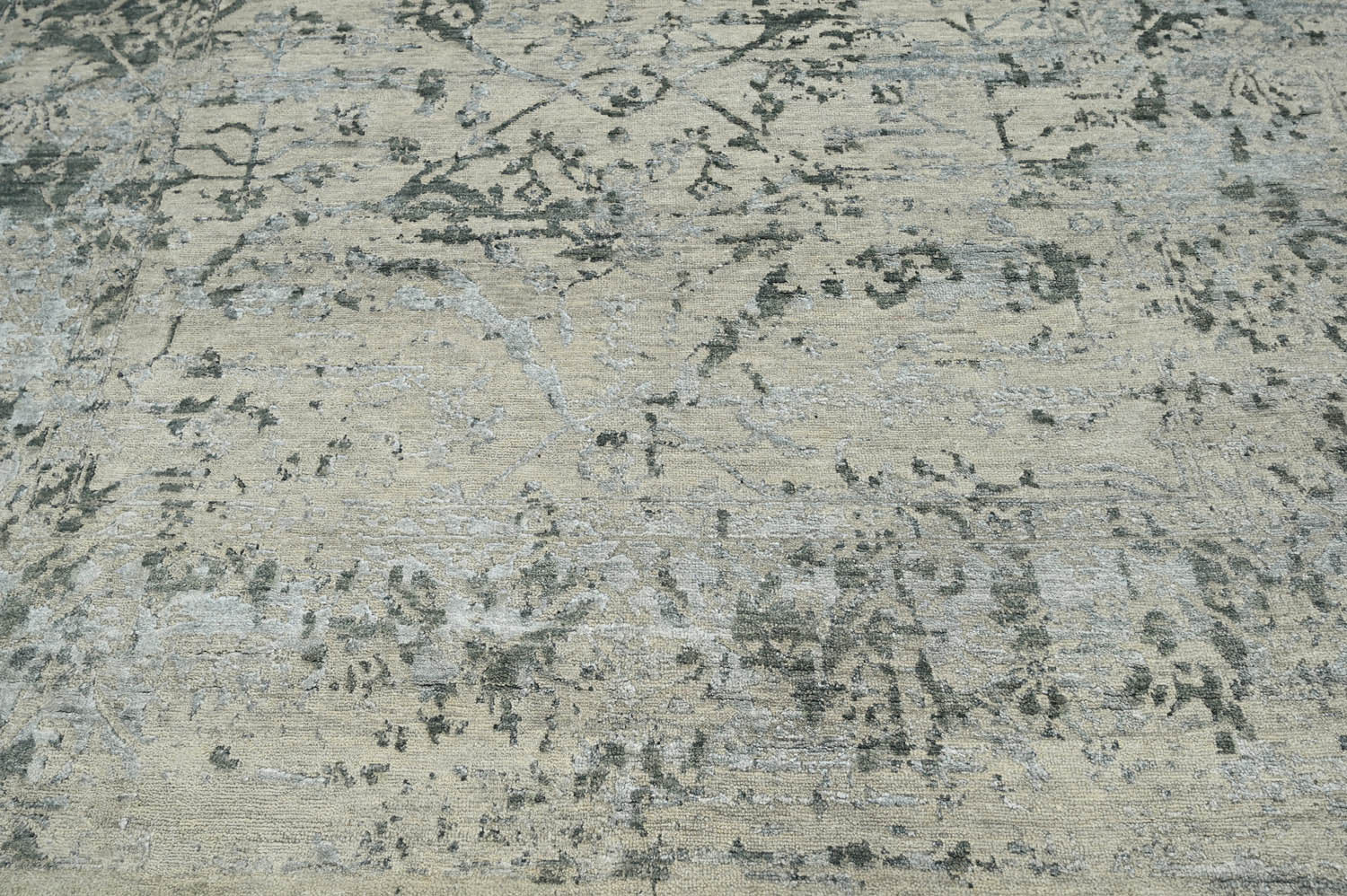 8x10 Beige, Gray, Muted Earth Tones Color Hand Knotted Oushak Wool Transitional Oriental Rug