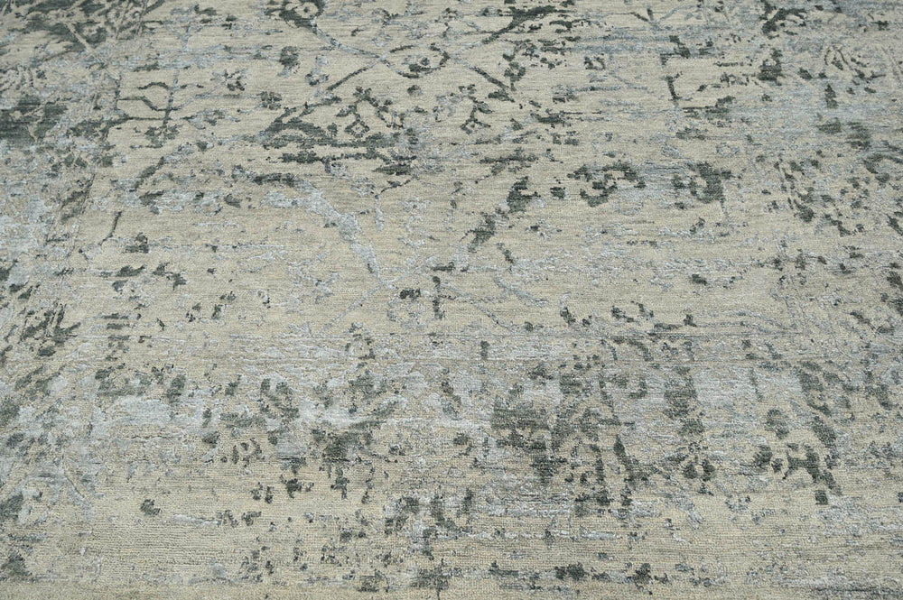 8x10 Beige, Gray, Muted Earth Tones Color Hand Knotted Oushak Wool Transitional Oriental Rug