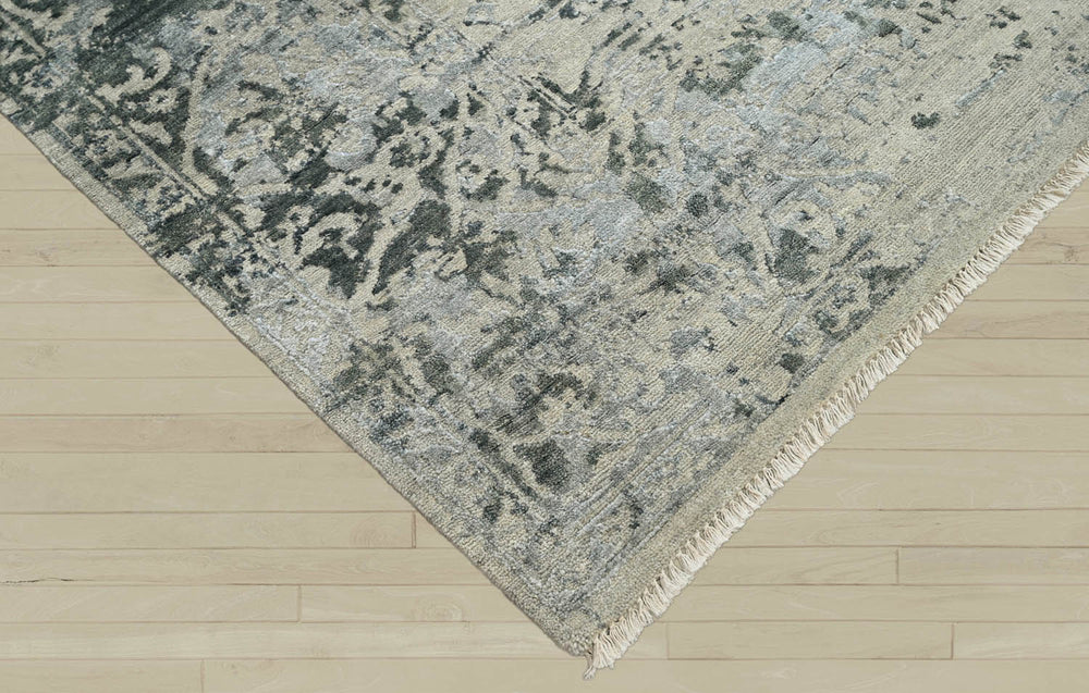 8x10 Beige, Gray, Muted Earth Tones Color Hand Knotted Oushak Wool Transitional Oriental Rug