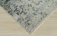 8x10 Beige, Gray, Muted Earth Tones Color Hand Knotted Oushak Wool Transitional Oriental Rug