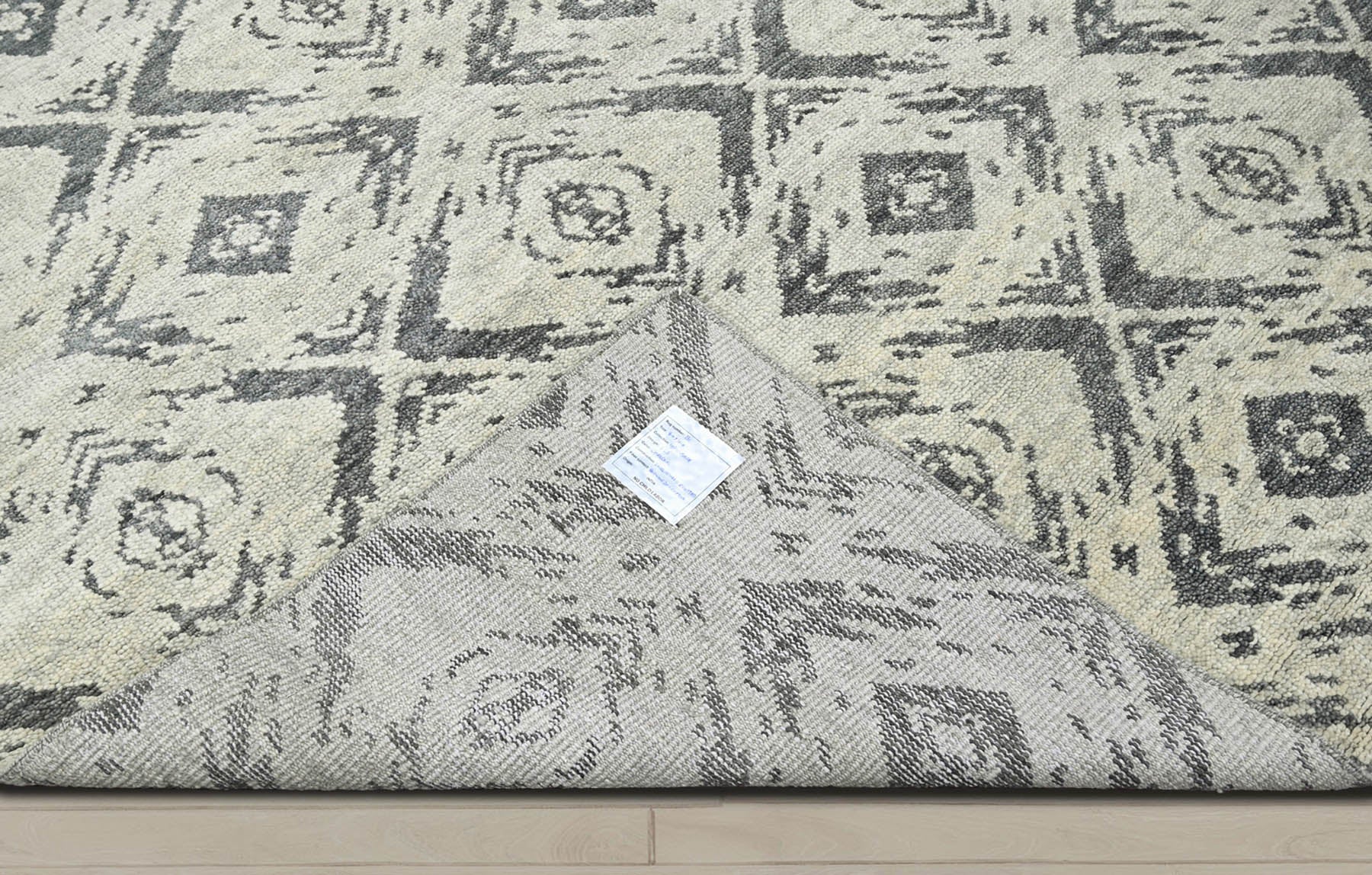 Multi Size Tone On Tone Gray Color Hand Knotted Indo Oushak Wool Modern & Contemporary Oriental Rug