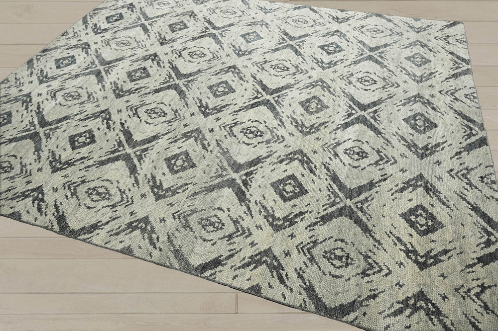 Multi Size Tone On Tone Gray Color Hand Knotted Indo Oushak Wool Modern & Contemporary Oriental Rug
