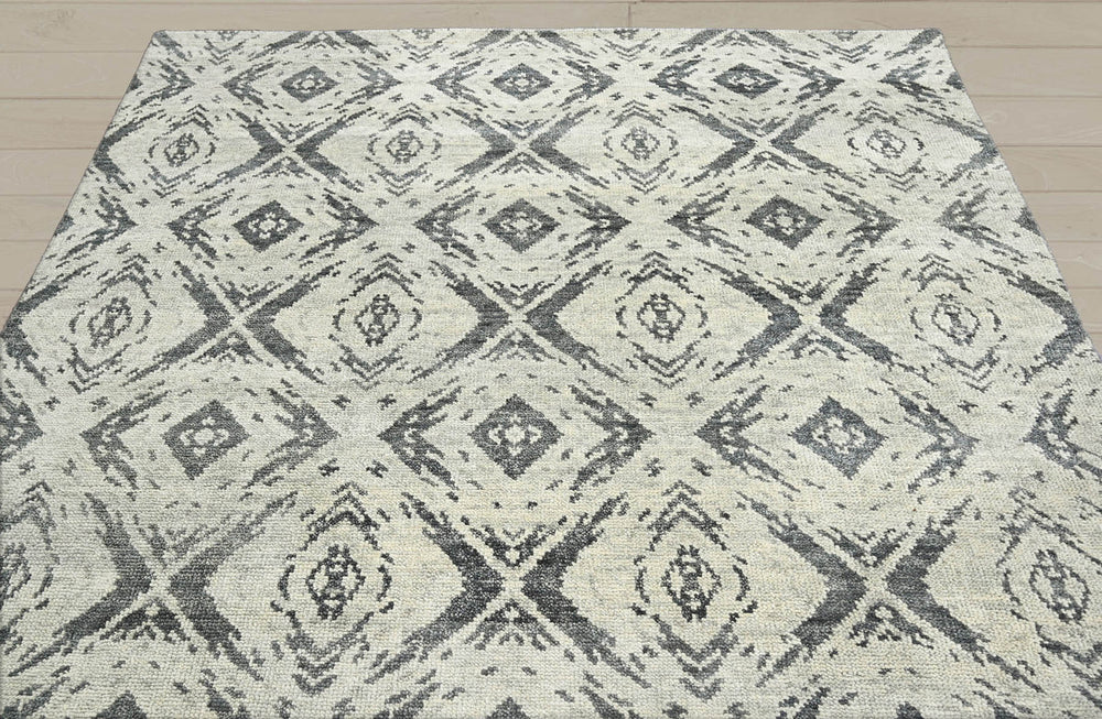 Multi Size Tone On Tone Gray Color Hand Knotted Indo Oushak Wool Modern & Contemporary Oriental Rug