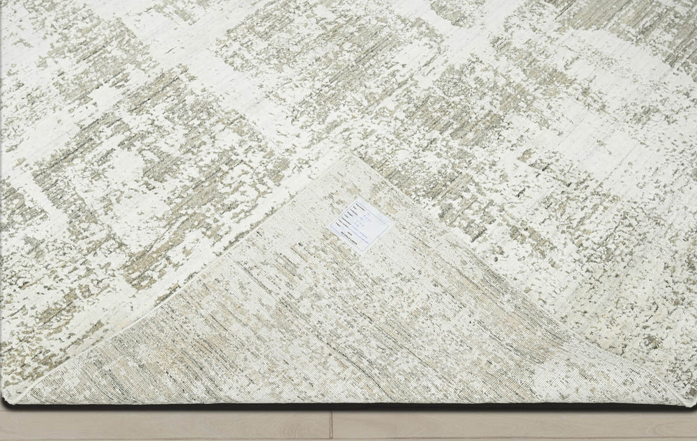 Multi Size Ivory Gray Beige Color Hand Knotted  Wool Modern & Contemporary Oriental Rug