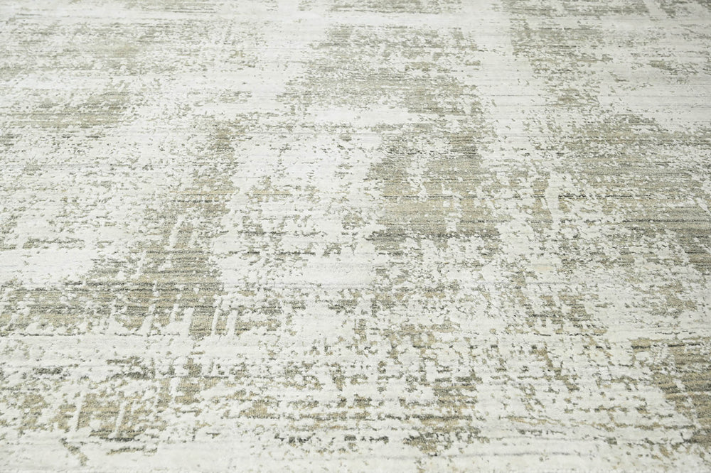 Multi Size Ivory Gray Beige Color Hand Knotted  Wool Modern & Contemporary Oriental Rug