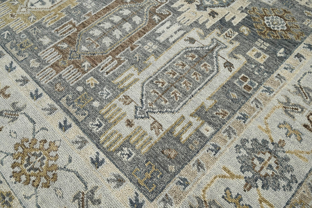 8x10 Gray, Brown, Beige Color Hand Knotted  100% Wool  Oriental Rug