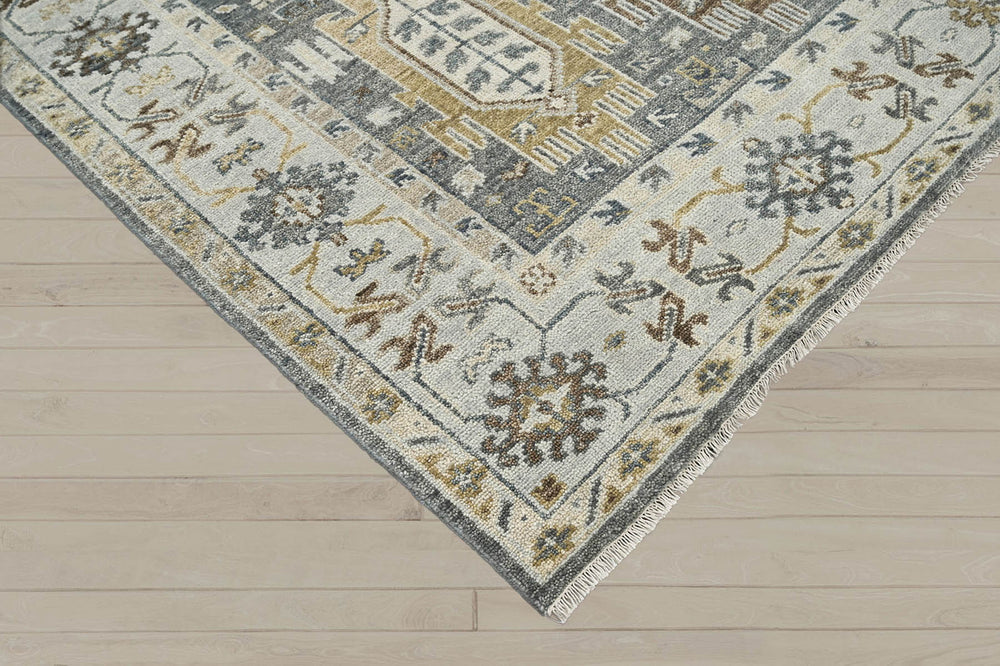 8x10 Gray, Brown, Beige Color Hand Knotted  100% Wool  Oriental Rug