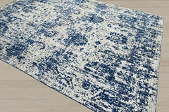 Multi Size Gray Blue Color Hand Knotted Oushak Wool Transitional Oriental Rug