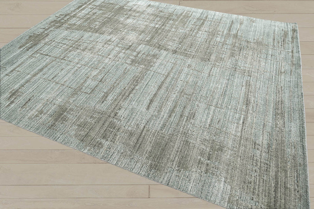8x10 Gray, Blue, Color Hand Knotted  100% Wool Modern & Contemporary Oriental Rug
