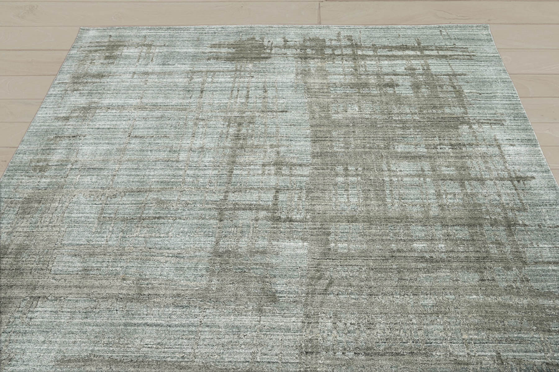 8x10 Gray, Blue, Color Hand Knotted  100% Wool Modern & Contemporary Oriental Rug