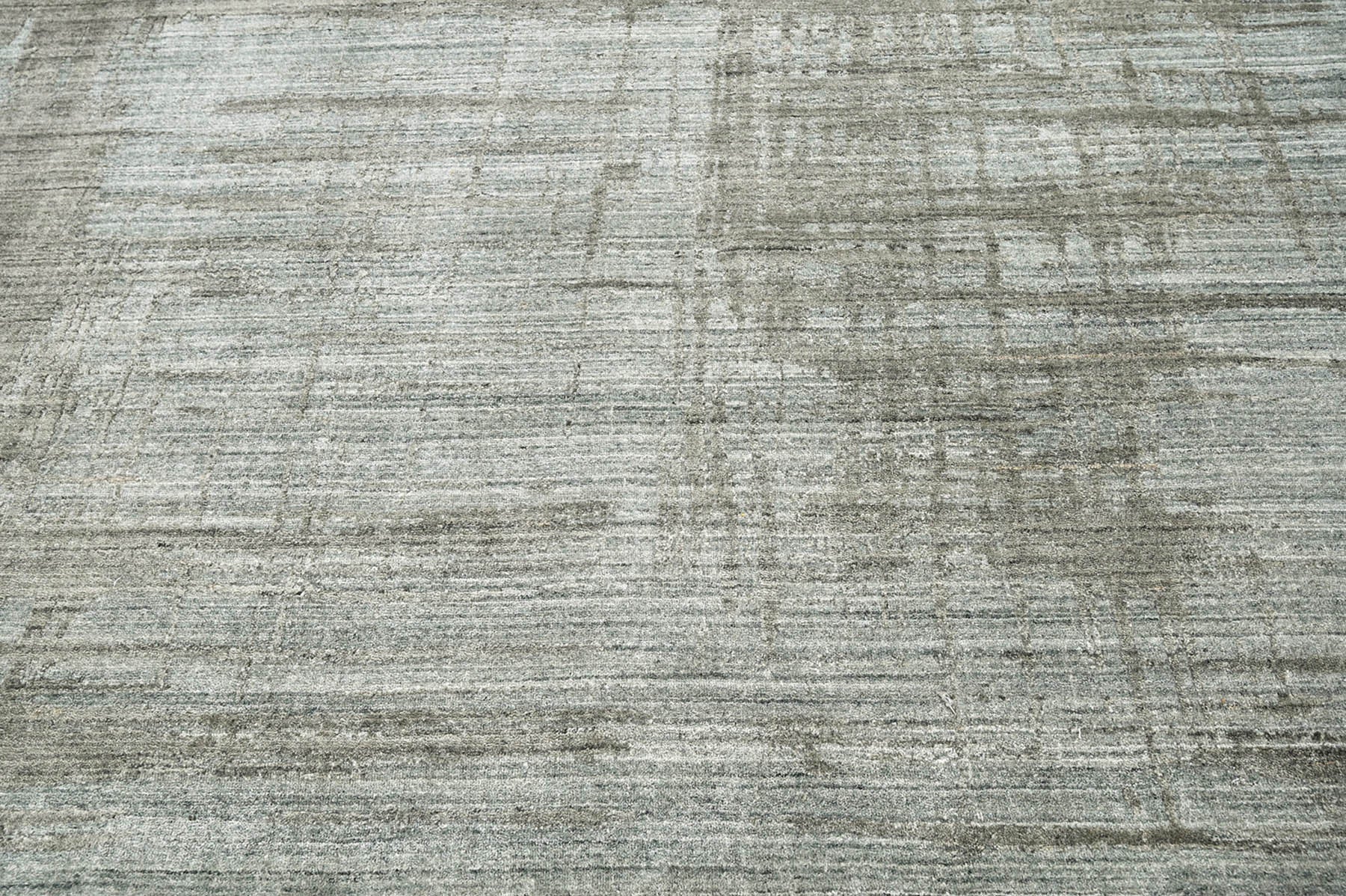 8x10 Gray, Blue, Color Hand Knotted  100% Wool Modern & Contemporary Oriental Rug