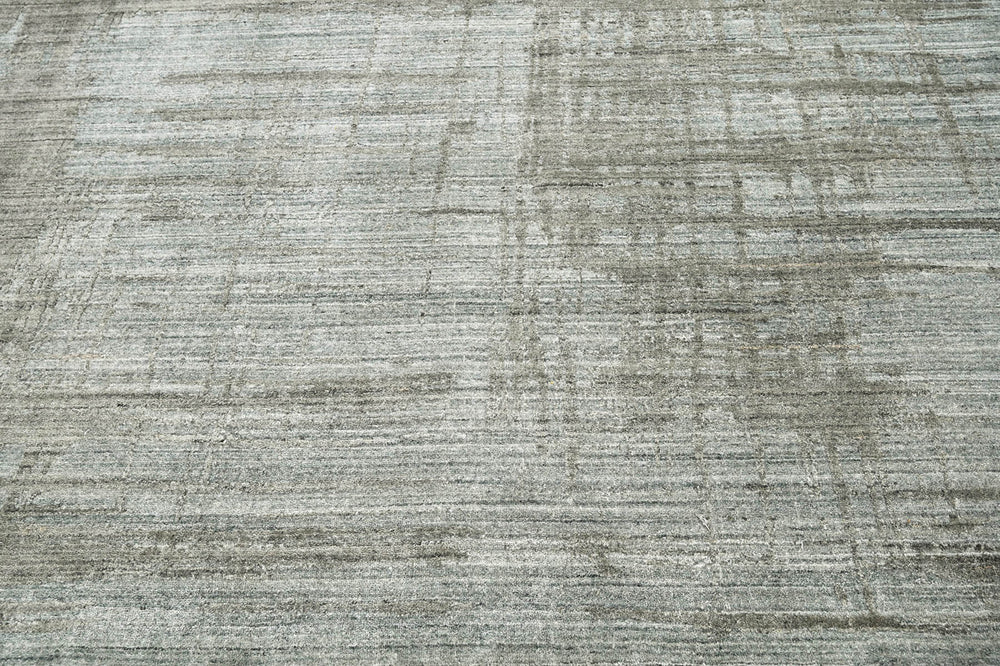 8x10 Gray, Blue, Color Hand Knotted  100% Wool Modern & Contemporary Oriental Rug