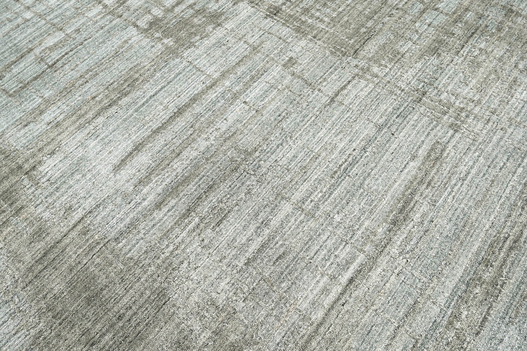 8x10 Gray, Blue, Color Hand Knotted  100% Wool Modern & Contemporary Oriental Rug