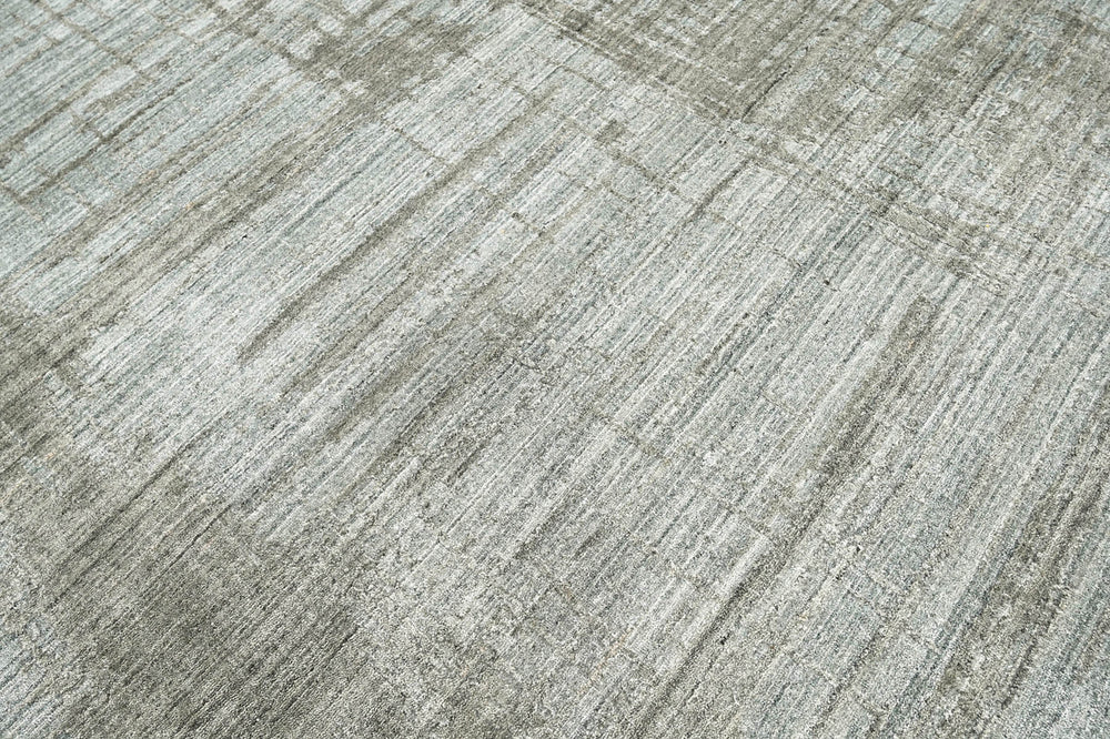 8x10 Gray, Blue, Color Hand Knotted  100% Wool Modern & Contemporary Oriental Rug