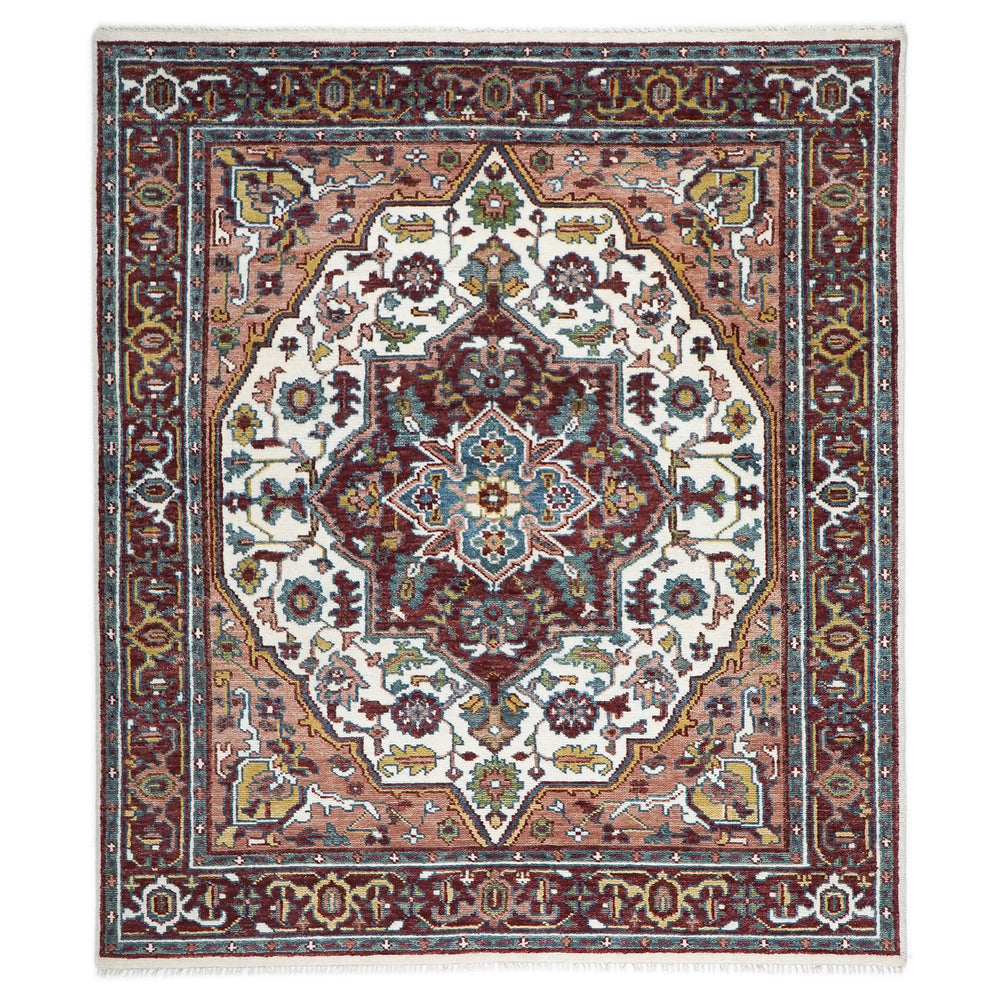 8x10 Gray
, Beige
, Teal
 Color Hand Knotted Oushak Wool Traditional Oriental Rug