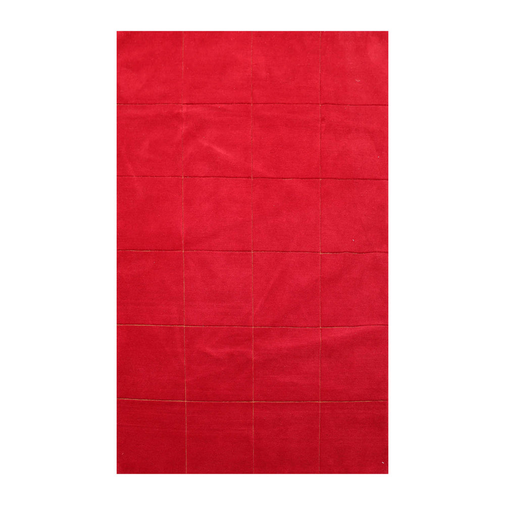 4x6 Red, Gold, Color Hand Knotted Tibetan 100% Wool Traditional Oriental Rug