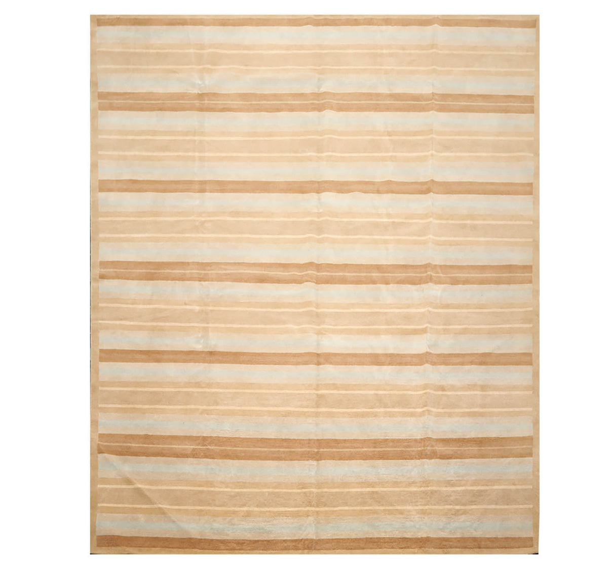 8x10 Tan, Aqua, Brown Color Hand Knotted  100% Wool Modern Oriental Rug