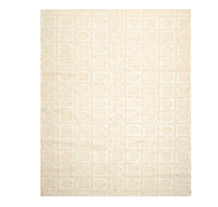 8x10 Beige, Sea Foam, Tan Color Hand Knotted  100% Wool Modern Oriental Rug